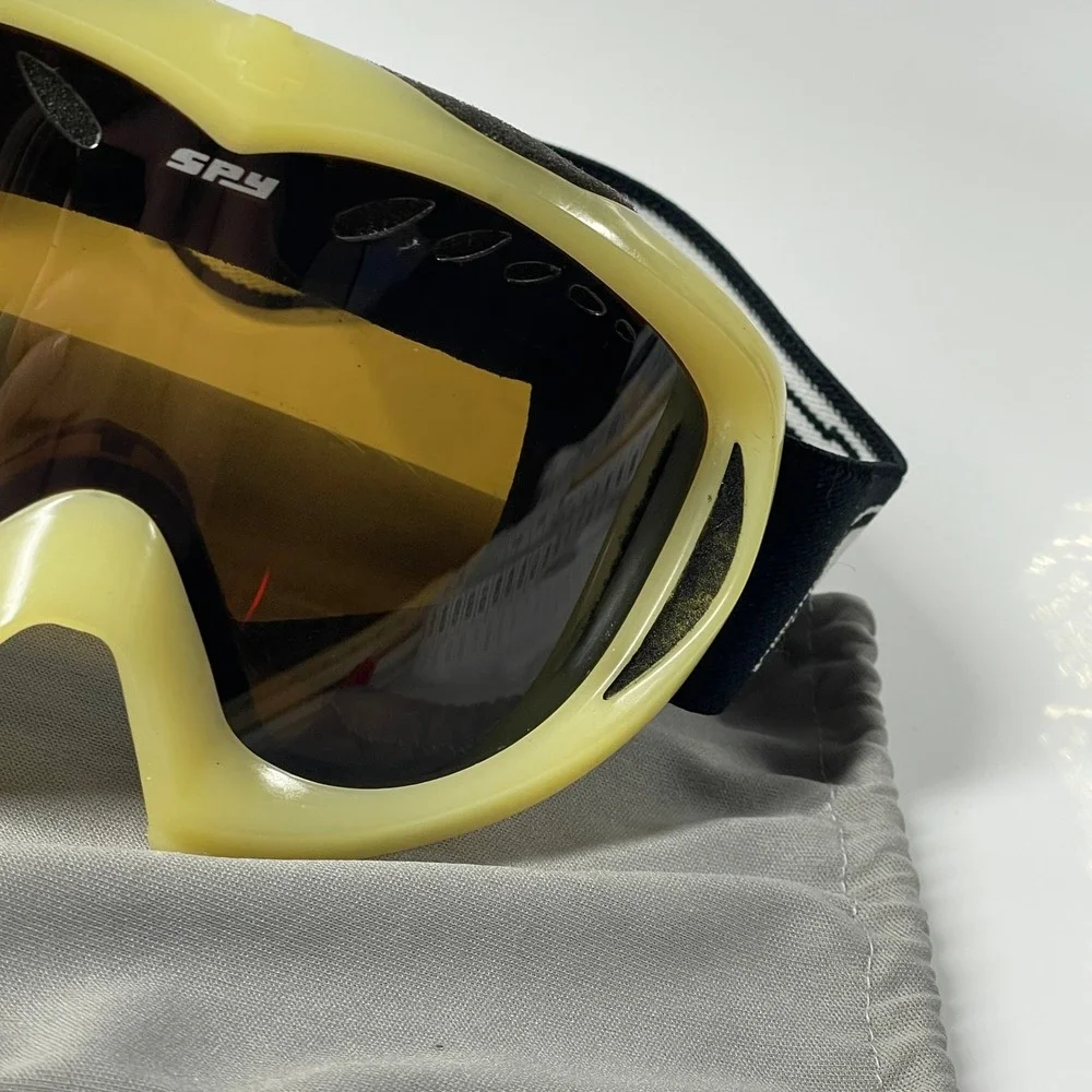 Spy Optic Snow Goggles Yellow Frame Amber Lens Ski Snowboard Winter Sports
